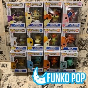 Funko Pop Pokémon Charmander Bulbasaur Squirtle Kanto Generation One Set of 12